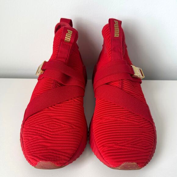 Puma Defy Varsity Mid Red Slip On Sneakers US 7.5 - Picture 3 of 13